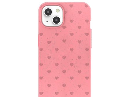 Bubblegum Pink Hearts iPhone 13 Case on Sale