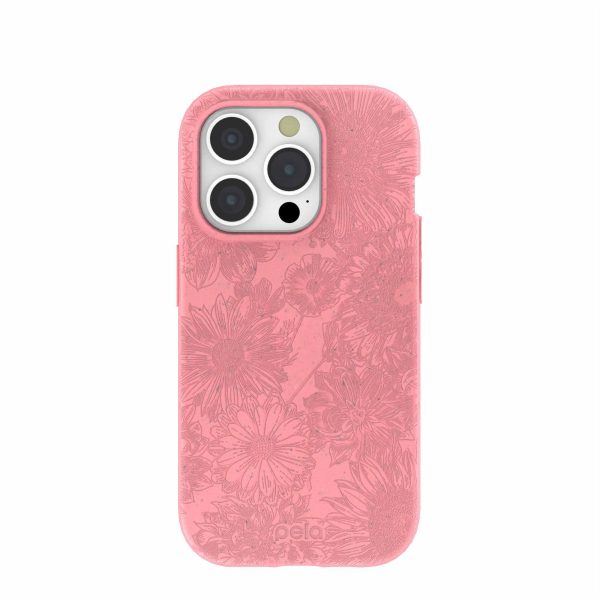 Bubblegum Pink Flora iPhone 15 Pro Case Sale