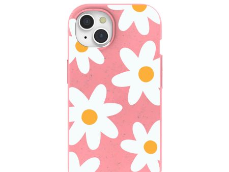 Bubblegum Pink Daisy iPhone 15 Case For Sale