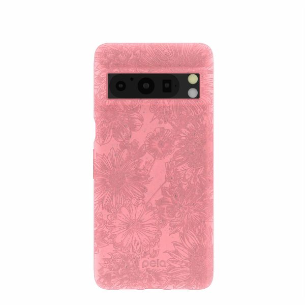 Bubblegum Pink Flora Google Pixel 8 Pro Case For Sale