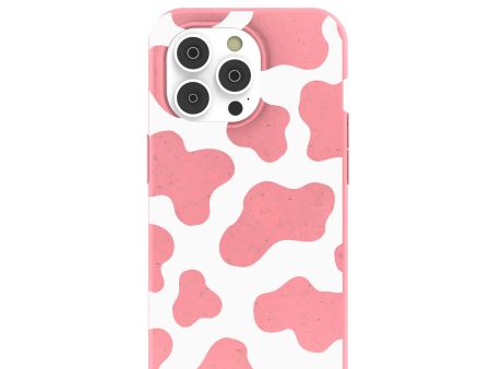 Bubblegum Pink Cow iPhone 14 Pro Case Hot on Sale