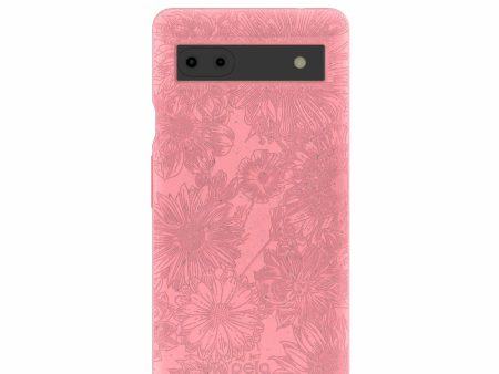 Bubblegum Pink Flora Google Pixel 6a Case For Discount