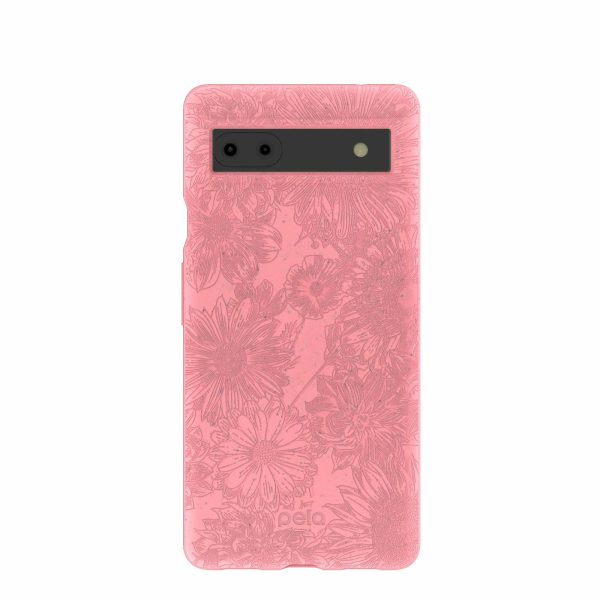 Bubblegum Pink Flora Google Pixel 6a Case For Discount