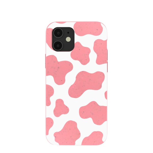 Bubblegum Pink Cow iPhone 12  iPhone 12 Pro Case on Sale