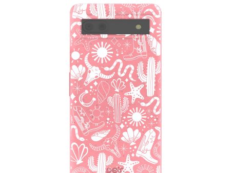 Bubblegum Pink Coastal Rodeo Google Pixel 6a Case Sale