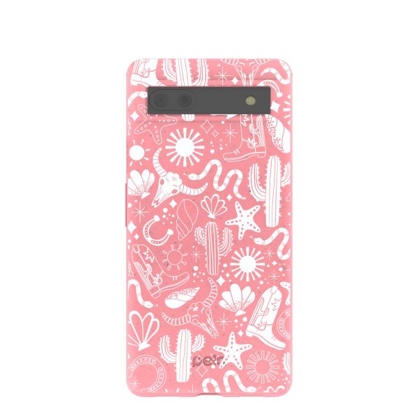 Bubblegum Pink Coastal Rodeo Google Pixel 6a Case Sale