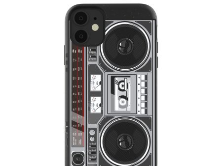 Black Boombox iPhone 11 Case on Sale