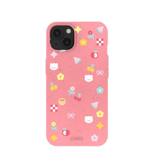 Bubblegum Pink Pretty Picnic iPhone 13 Case Cheap