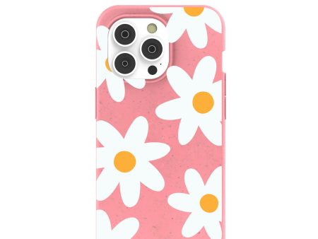 Bubblegum Pink Daisy iPhone 14 Pro Case Online now