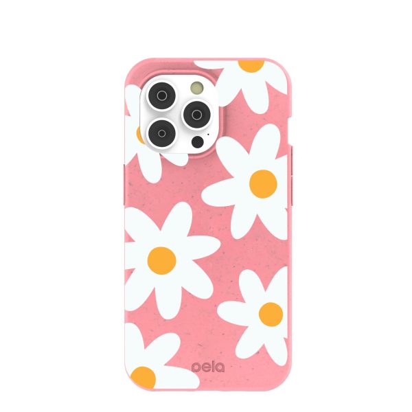 Bubblegum Pink Daisy iPhone 14 Pro Case Online now