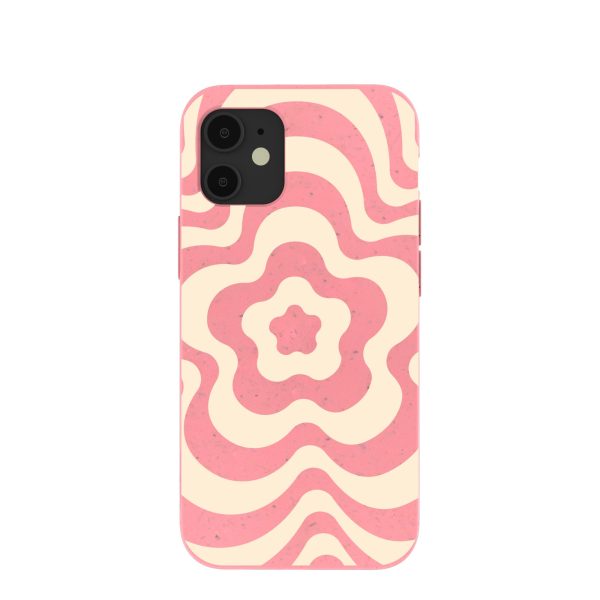 Bubblegum Pink Morning Flower iPhone 12 Mini Case For Sale