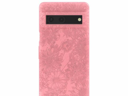 Bubblegum Pink Flora Google Pixel 7 Case Online