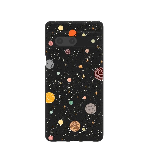 Black Galactic Glow Google Pixel 7 Case Sale