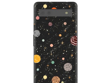 Black Galactic Glow Google Pixel 6a Case Online now