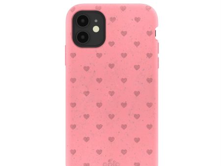 Bubblegum Pink Hearts iPhone 11 Case Online now