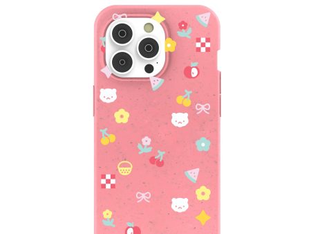 Bubblegum Pink Pretty Picnic iPhone 14 Pro Case on Sale