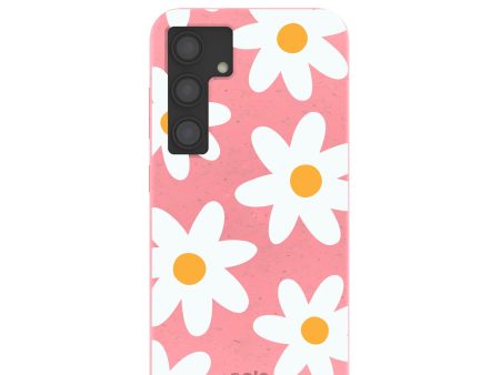 Bubblegum Pink Daisy Samsung Galaxy S24 Case Hot on Sale