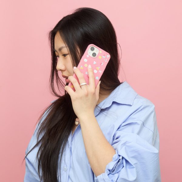 Bubblegum Pink Pretty Picnic iPhone 15 Plus Case Online now