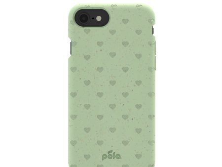 Sage Green Hearts iPhone 6 6s 7 8 SE Case For Sale