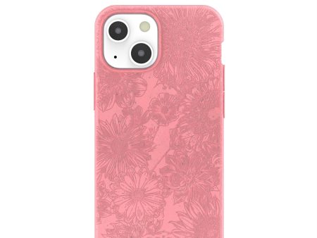 Bubblegum Pink Flora iPhone 13 Mini Case Online