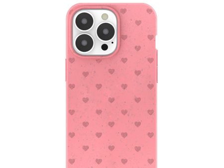 Bubblegum Pink Hearts iPhone 13 Pro Case For Discount