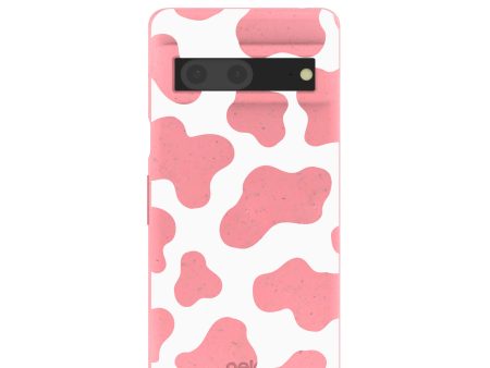 Bubblegum Pink Cow Google Pixel 7 Case Supply