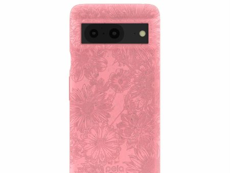 Bubblegum Pink Flora Google Pixel 8 Case Online Hot Sale