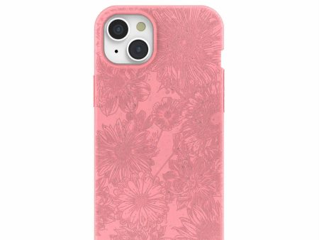 Bubblegum Pink Flora iPhone 15 Plus Case Online Hot Sale