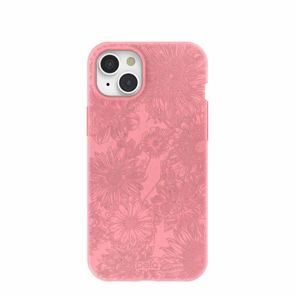 Bubblegum Pink Flora iPhone 15 Plus Case Online Hot Sale