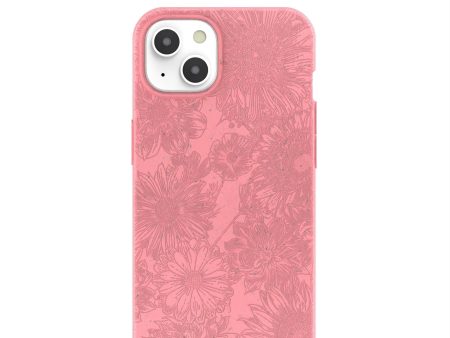 Bubblegum Pink Flora iPhone 13 Case For Discount