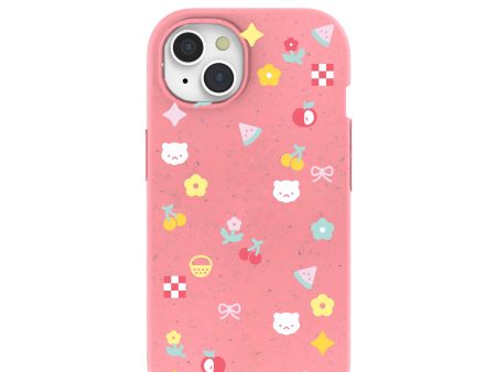 Bubblegum Pink Pretty Picnic iPhone 15 Case Fashion