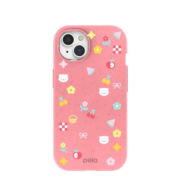 Bubblegum Pink Pretty Picnic iPhone 15 Case Fashion