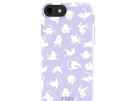 Lavender Yoga Cat iPhone 6 6s 7 8 SE Case Sale