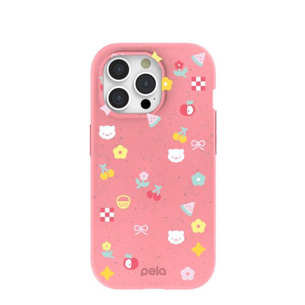 Bubblegum Pink Pretty Picnic iPhone 15 Pro Case Discount