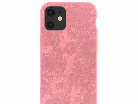 Bubblegum Pink Flora iPhone 12  iPhone 12 Pro Case Sale