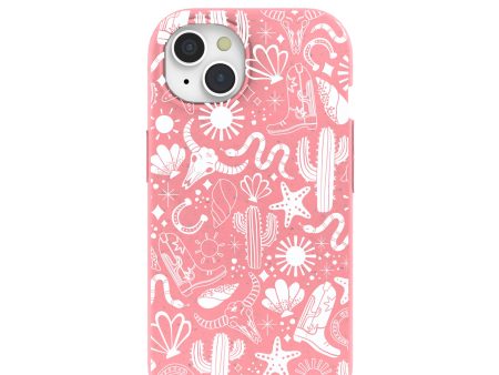 Bubblegum Pink Coastal Rodeo iPhone 15 Case For Cheap