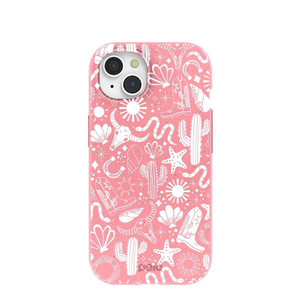 Bubblegum Pink Coastal Rodeo iPhone 15 Case For Cheap