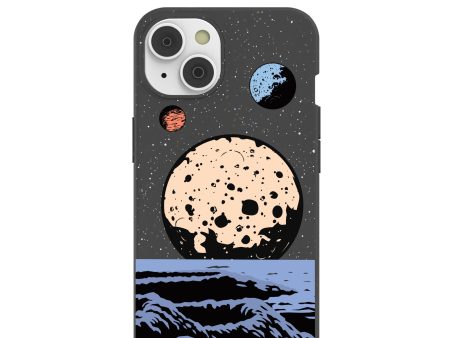 Black Retro Moon iPhone 14 Case Online Sale