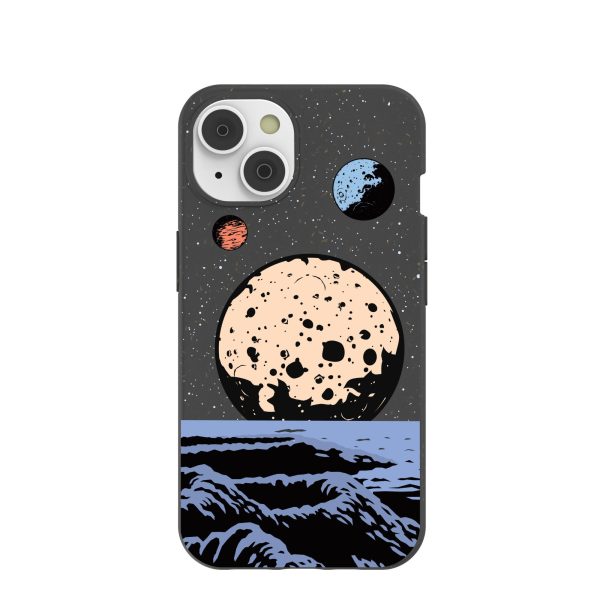 Black Retro Moon iPhone 14 Case Online Sale