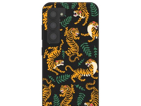 Black Playful Tigers Samsung Galaxy S23 Case Online Hot Sale