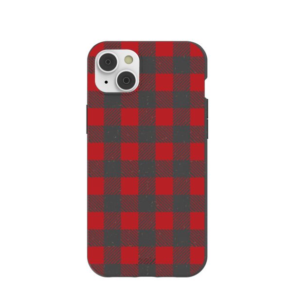 Black Flannel iPhone 14 Plus Case For Sale