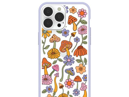 Clear Shrooms and Blooms iPhone 13 Pro Max Case With Lavender Ridge For Sale