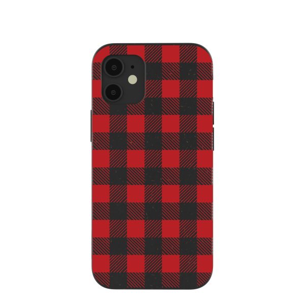 Black Flannel iPhone 12 Mini Case Discount