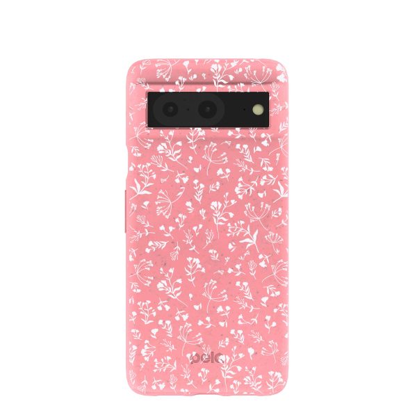 Bubblegum Pink Dreamy Meadow Google Pixel 8 Case For Cheap