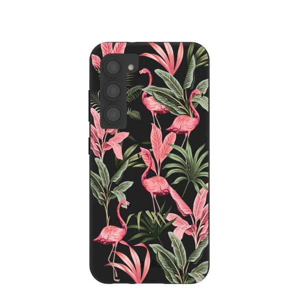 Black Flamingo Party Samsung Galaxy S23 Case Fashion