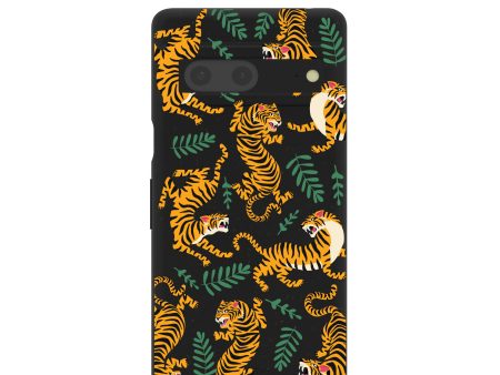 Black Playful Tigers Google Pixel 7 Case Online