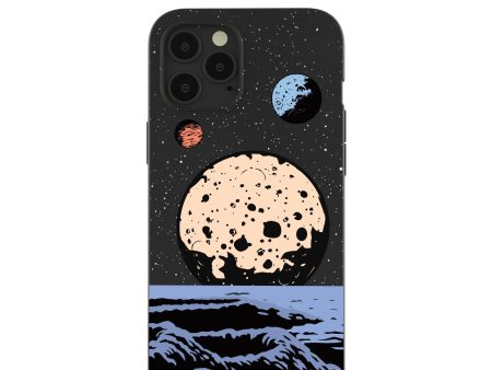 Black Retro Moon iPhone 12 Pro Max Case Fashion