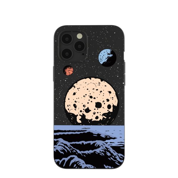 Black Retro Moon iPhone 12 Pro Max Case Fashion