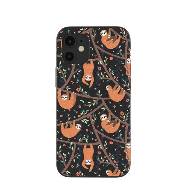 Black Jungle Sloths iPhone 12 Mini Case Fashion