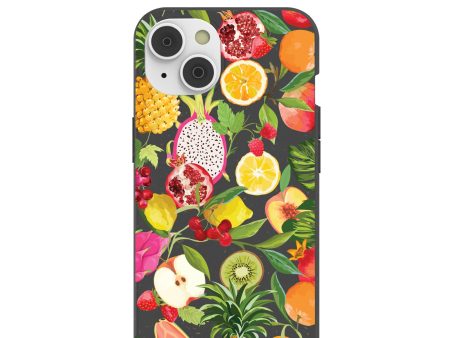 Black Tutti Frutti iPhone 14 Case Fashion